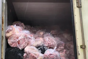 3 container chứa 50 tấn xương, thịt heo thối ở Bình Dương