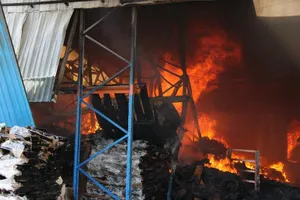 Công ty gỗ ở Bình Dương chìm trong biển lửa