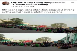 Xử lý nữ công nhân ở Bình Dương tung tin giả về virus Corona