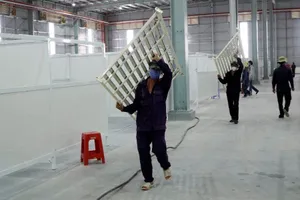 Hình ảnh bên trong BV dã chiến 5.000 giường ở Bình Dương sắp đưa vào hoạt động