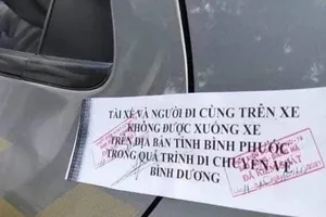 Bình Phước không có chủ trương dán niêm phong vào cửa xe ô tô