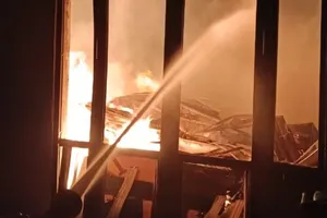 1 công ty sản xuất đồ gỗ ở Bình Dương bị cháy