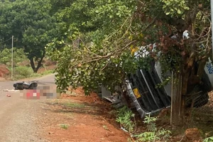 2 bà cháu chết thương tâm dưới gầm xe container