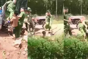 Bình Phước: Công an đang làm rõ clip người mặc đồ công an đấm đá nam thanh niên