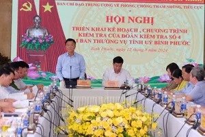 Ban Chỉ đạo Trung ương về phòng, chống tham nhũng, tiêu cực kiểm tra tại Bình Phước
