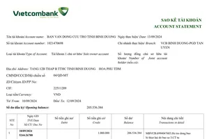 Ủy ban Mặt trận Tổ quốc Việt Nam công khai sao kê là đúng pháp luật