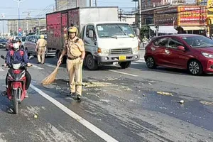 1 hình ảnh đẹp của Cảnh sát giao thông Bình Dương sáng nay