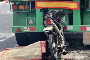 Người đàn ông đi xe máy tử vong khi tự tông vào đuôi xe container đang đậu 