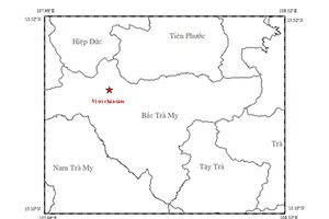 Động đất 3,2 độ richter ở Quảng Nam