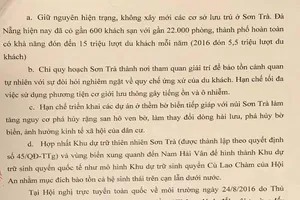 Gửi tâm thư tới Thủ tướng về số phận của Sơn Trà