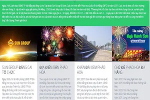 Trang web giả mạo Lễ hội bắn pháo hoa Đà Nẵng