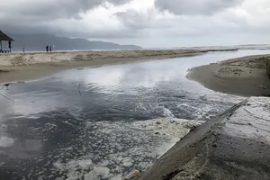 Kinh hãi: Nước thải đen ngòm tuồn ra biển Đà Nẵng