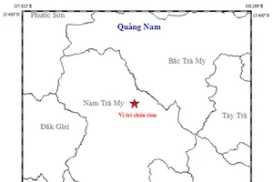 Xuất hiện động đất 3,9 độ Richter tại Quảng Nam