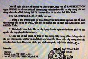 Giả văn bản chủ tịch Đà Nẵng để thổi giá đất