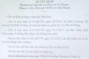 Cách hết chức vụ trong Đảng 1 chủ tịch xã ở Hội An