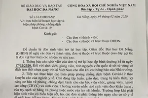 Sinh viên Đà Nẵng sẽ đi học lại từ ngày 17-2
