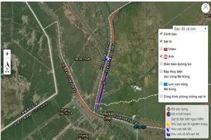 Tiếp tục ban bố tình huống khẩn cấp sạt lở bờ sông Hậu