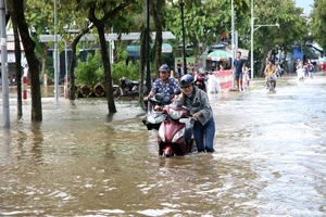 Triều cường lên đỉnh, học sinh Cần Thơ phải nghỉ học