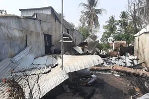 Cháy 7 căn nhà ở huyện biên giới An Giang