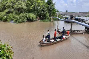 2 chị em họ bị đuối nước trên sông Hậu