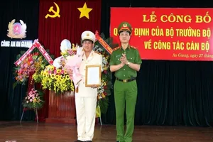 An Giang có tân giám đốc và phó giám đốc công an