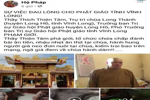 Thực hư việc sư thầy ở Vĩnh Long ăn thịt, tìm trai bao
