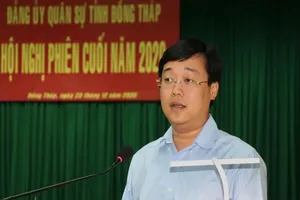 Ông Lê Quốc Phong, Bí thư Tỉnh uỷ, Bí thư Đảng uỷ Quân sự tỉnh Đồng Tháp nhiệm kỳ 2020 – 2025. Ảnh: NY