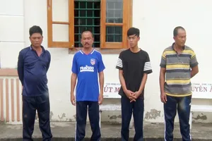 Nguyễn Văn Tạo, Mai Văn Nhanh, Nguyễn Văn Cái và Phạm Văn Sành. Ảnh: CACC