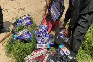 Ngụy trang gánh cỏ để vận chuyển thuốc lá lậu