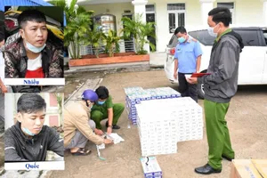 Ô tô chở thuốc lá lậu bị bắt tại chốt kiểm dịch Trà Vinh