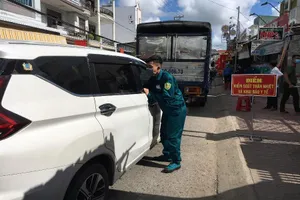 Chốt kiểm soát COVID-19 trên địa bàn An Giang. Ảnh: HD