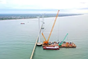 Thi công Nhà máy điện gió Trà Vinh 1 (vị trí V1-1)