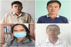 Bị can Nguyễn Thanh Hùng, Trương Minh Giàu, Nguyễn Viết Tuyên và Lưu Bá Phúc. Ảnh: CACC