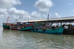 Cảng cá Trần Đề (Sóc Trăng). Ảnh: HD