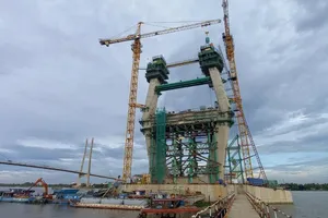 Sắp thi công nhịp chính dây văng cầu Mỹ Thuận 2