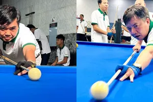 Tranh tài sôi nổi tại Giải bida báo chí khu vực Đồng bằng sông Cửu Long mở rộng