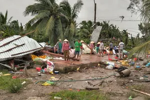 Kiên Giang sập hàng chục căn nhà do ảnh hưởng bão số 2