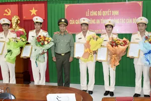 Công an tỉnh Trà Vinh bổ nhiệm, điều động nhiều cán bộ