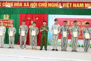 Trại Tạm giam Công an tỉnh An Giang công bố Quyết định đặc xá cho phạm nhân
