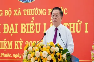 Ông Nguyễn Trọng Nghĩa dự Đại hội đại biểu xã Thường Phước, tỉnh Đồng Tháp