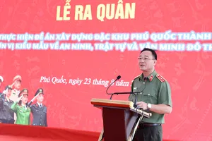 Thứ trưởng Bộ Công an dự lễ ra quân xây dựng đơn vị kiểu mẫu ở đặc khu Phú Quốc