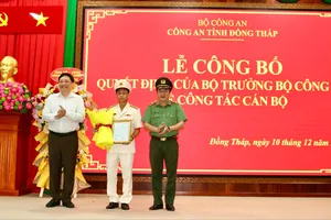 Đại tá Trà Quang Thanh làm Phó Giám đốc Công an tỉnh Đồng Tháp