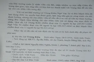 3 cán bộ Sở Tài nguyên Môi trường đối mặt 20 năm tù