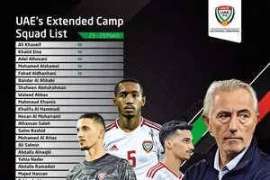 HLV Van Marwjik lên danh sách đội tuyển UAE