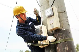 Điện xuyên rừng về với bà con ấp Thiềng Liềng, xã đảo Thạnh An