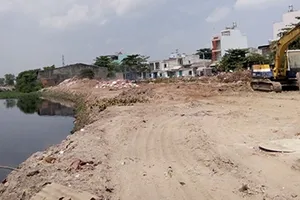 Dự án kênh Tham Lương đang nạo vét km cuối cùng