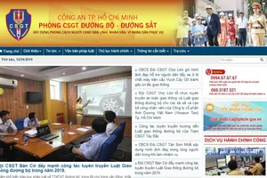 CSGT TP.HCM có trang thông tin điện tử để tương tác với dân