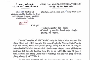 TP.HCM yêu cầu thực hiện nghiêm cách ly xã hội đến 22-4