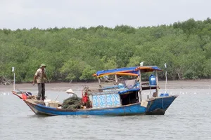 Một góc của xã đảo Thạnh An. Ảnh: L.THOA