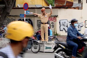 100% CSGT sẵn sàng xử lý tình huống đột xuất trong ngày bầu cử